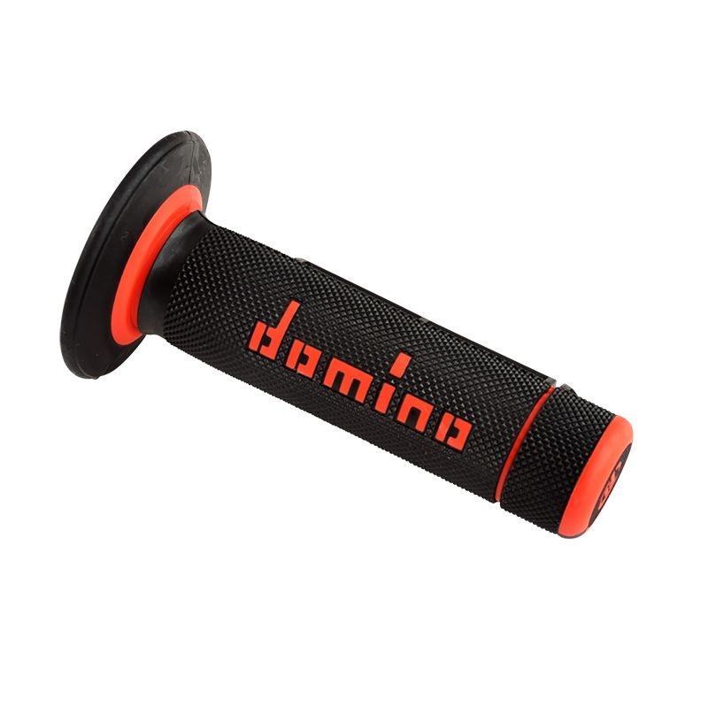Revêtements de poignées Domino - MX Bi-Composants - Noir/Rouge