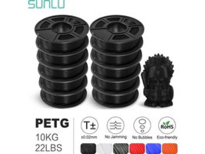 SUNLU 10KG 3D Filament PETG Filament 10kg 22 Lbs 1.75mm 3D Printer Filament Goede zuur- en alkalibestendigheid Hoge transparantie