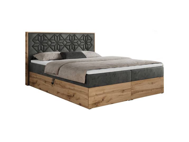 BOXBETT NESSI - 140/200 Dunkelgrau Velvet - H4