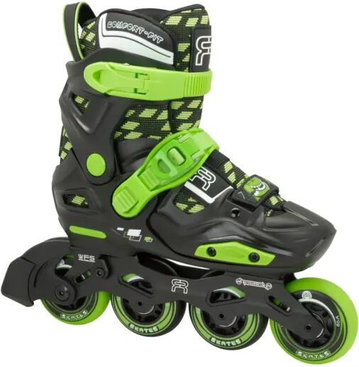 Kids Inline Skates FR Skates EZX (Black - 1-3.5)  - Black;Green - Size: 1-3.5 UK