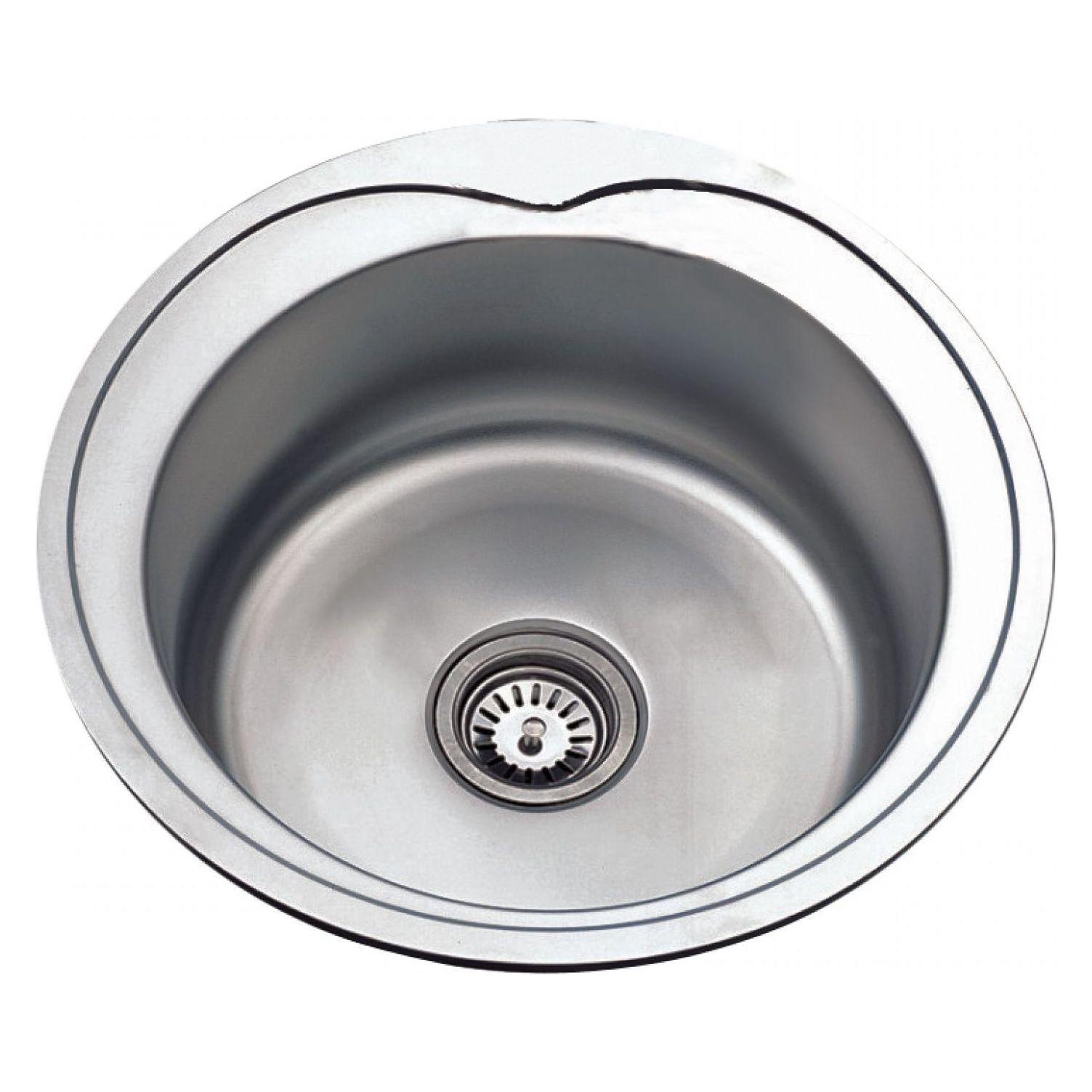 Deante 1 bowl Cornetto Plus round sink 48 cm steel (ZHC 0813) (Einbauspüle, 49 cm, 49 cm) (ZHC 0813)