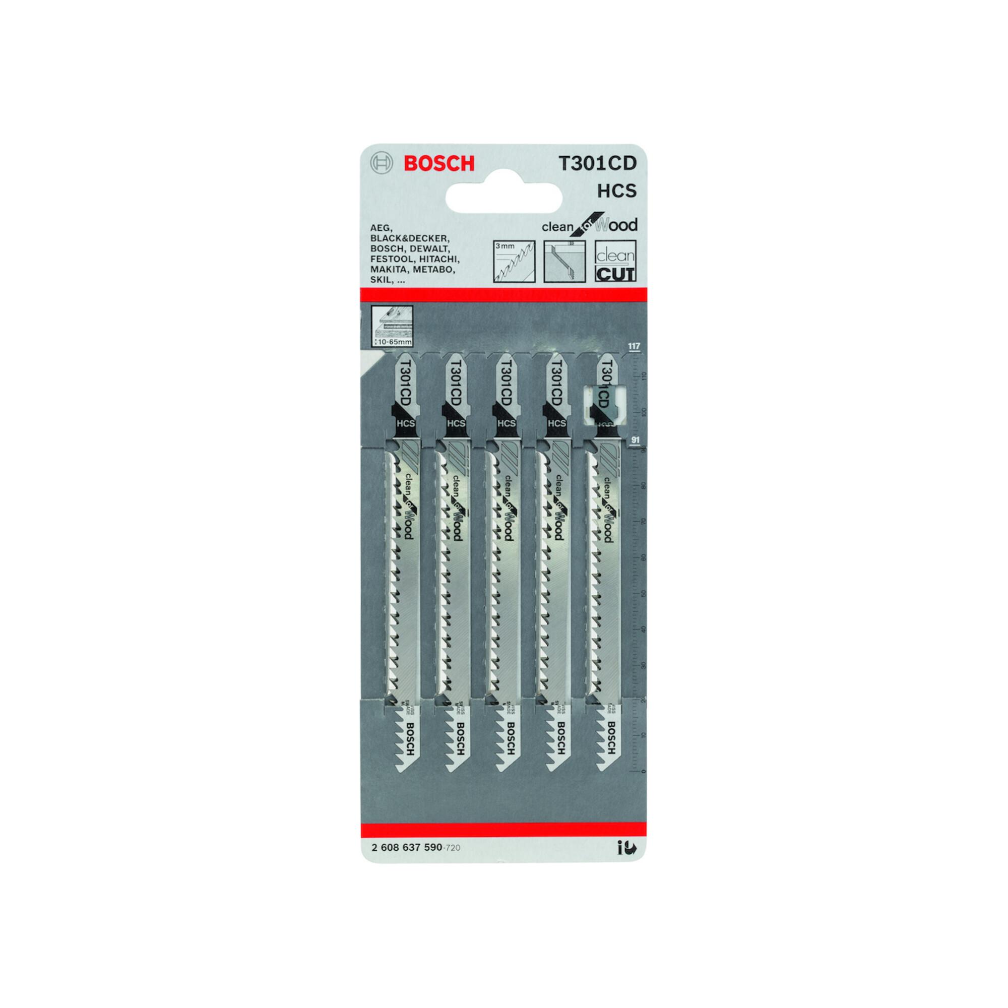 BOSCH Stichsägeblatt T 301 CD, Clean for Wood (2608637590)