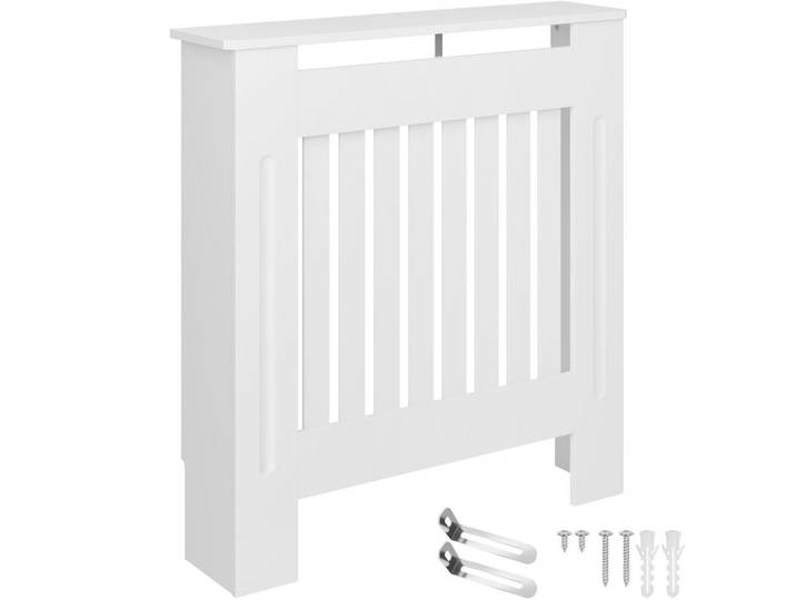 tectake Heizkörperabdeckung Vila, optimale Luftzirkulation, weiß, Weiß, Holz, 78x82x19 cm, Wohnzimmer, Wohnzimmertische, Konsolentische