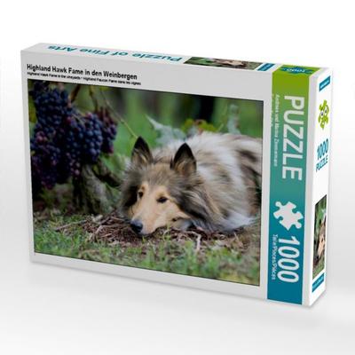 CALVENDO Puzzle Highland Hawk Fame in den Weinbergen 1000 Teile Puzzle quer | 1000 Teile Lege-Größe 64 × 48 cm Foto-Puzzle für glückliche Stunden
