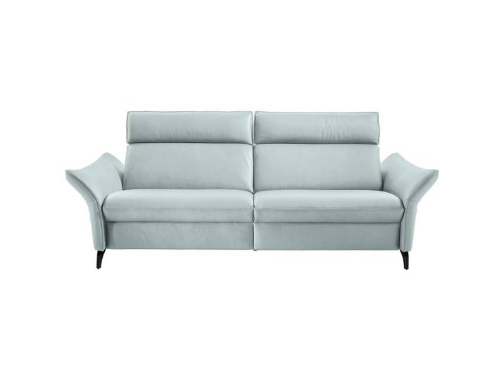 Himolla 3-Sitzer-Sofa, Hellblau, Metall, Echtleder, Nappaleder, Rindleder, 224x94x95 cm, Blauer Engel, Goldenes M, Emas, Typenauswahl, Fussart wählbar, Lederauswahl, Stoffauswahl, Sitzqualitäten, Hocker erhältlich, Wohnzimmer, Sofas & Couches, Ledersofas