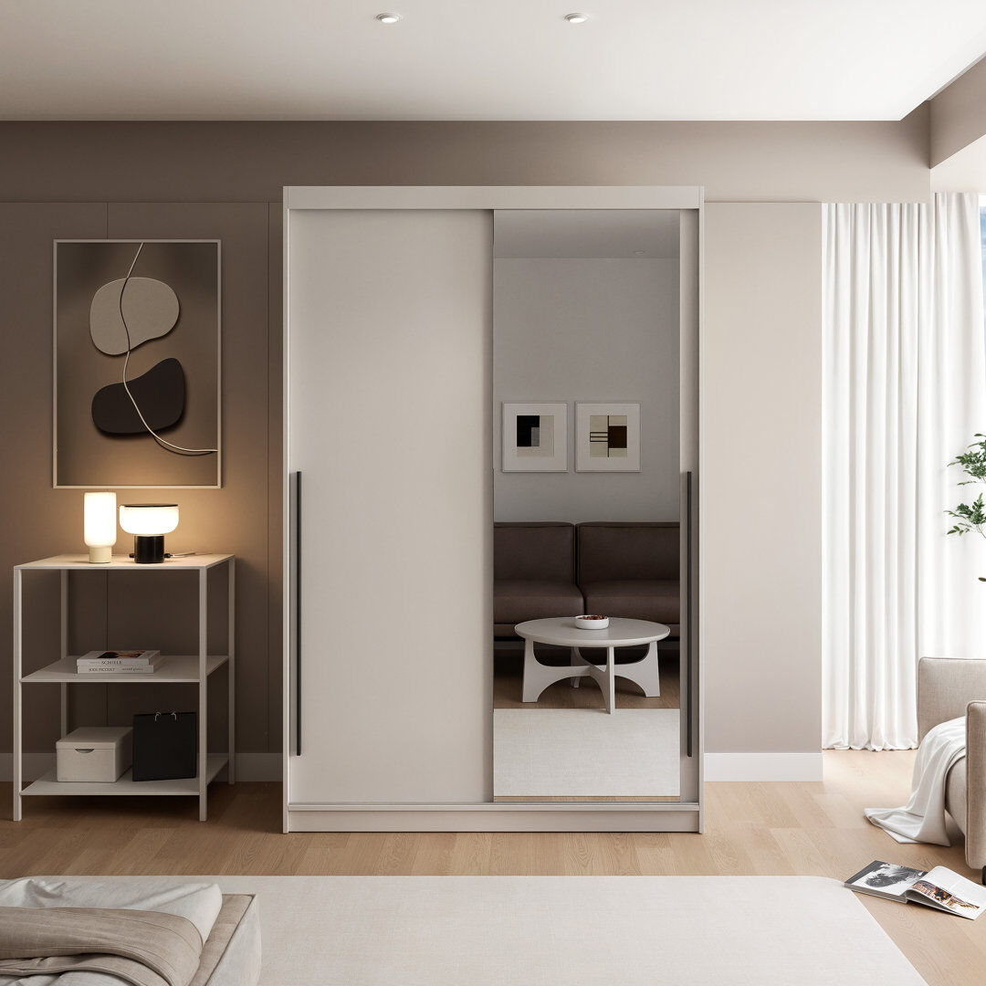 Brayden Studio Manufactured Wood Wardrobe Cashmere 215cm H x 160cm W x 60cm D
