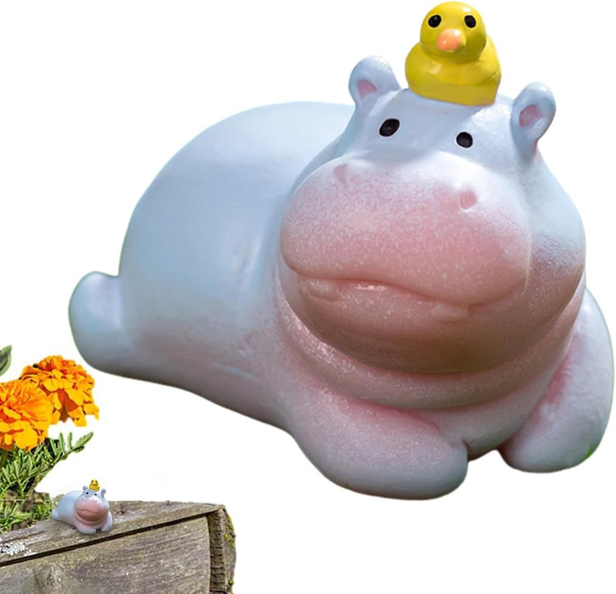 Artistiek Nijlpaard Beeldje van Hars voor Huisdecoratie