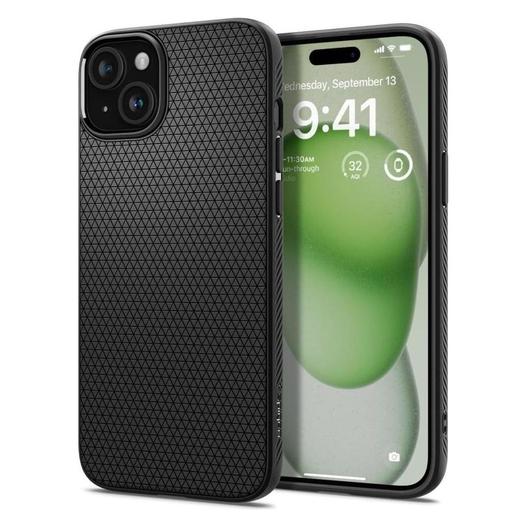 Spigen Liquid Air iPhone 15 Plus 6.7" czarny/matte black (Apple iPhone 15 Plus) (1489652001)