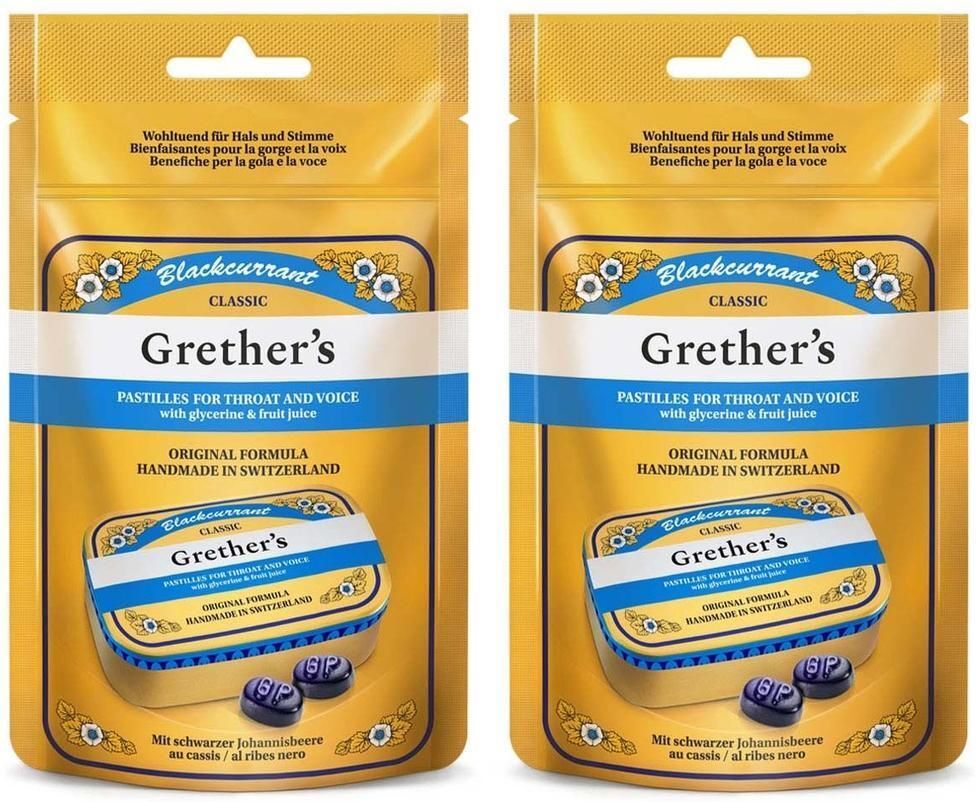 Grether’s Pastilles Grethers Blackcurrant Gold zh.Past.Beutel Refill 2x 2x110 g Pastillen