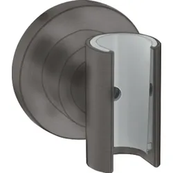 hansgrohe AXOR Brausehalter round, 39525340, Farbe: Brushed Black Chrome