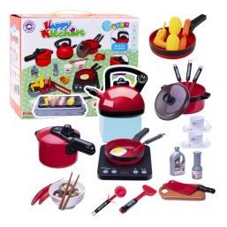 Lean Toys Kochgeschirr Set Lebensmittel Kochfeld Batterie Zubehör 36El (67117689)