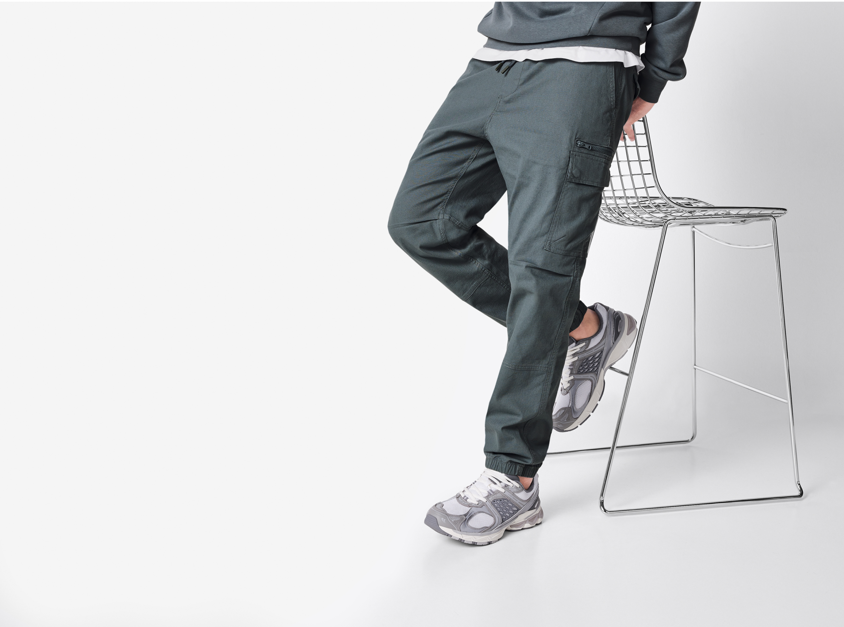 ESMARA MEN Herren Cargohose, mit Ripstop-Muster
