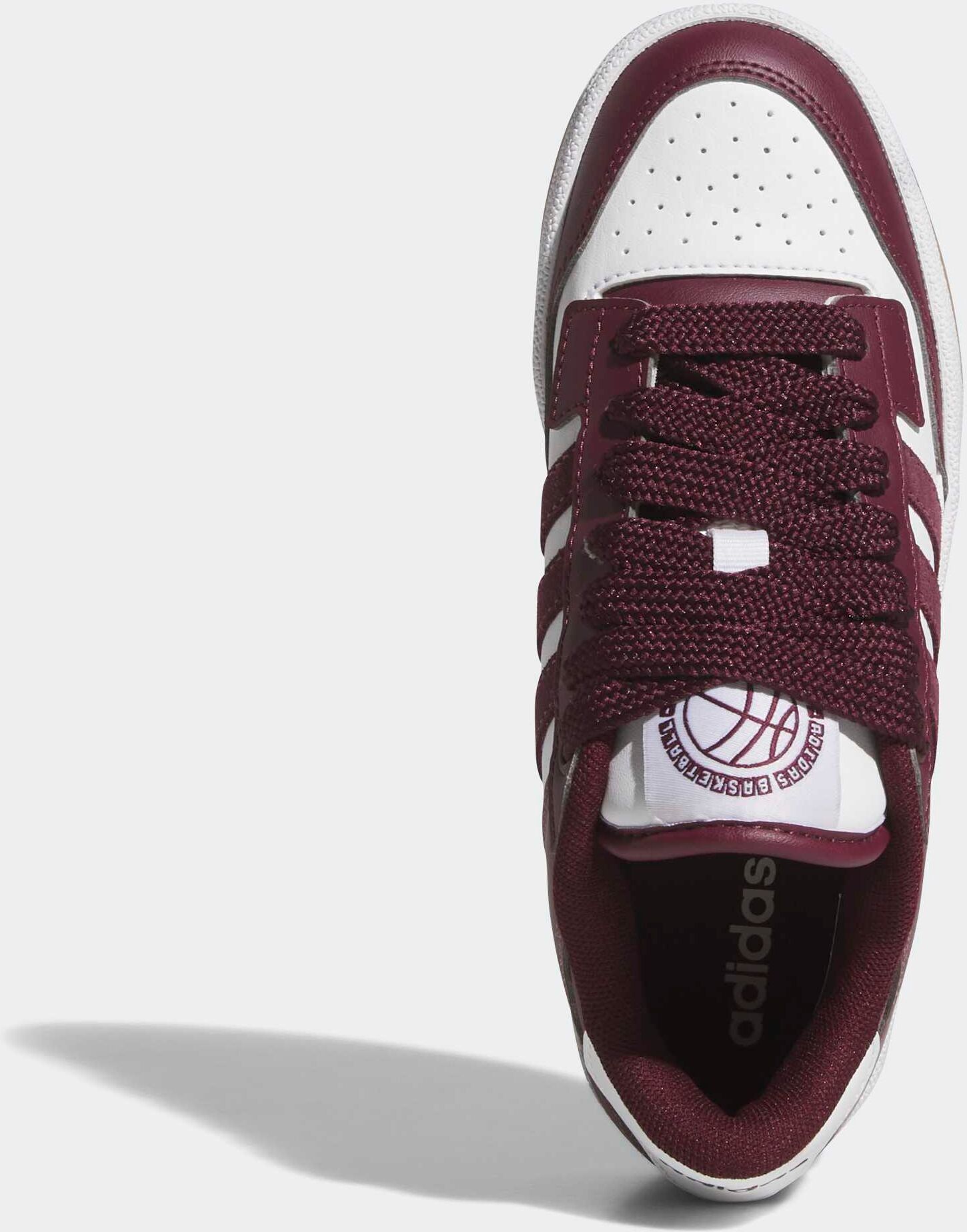 Sneaker ADIDAS SPORTSWEAR "RAPID COURT LOW", Jungen, Gr. 39, rot (cloud weiß, maroon, gum4), Synthetik, Schuhe Sneaker