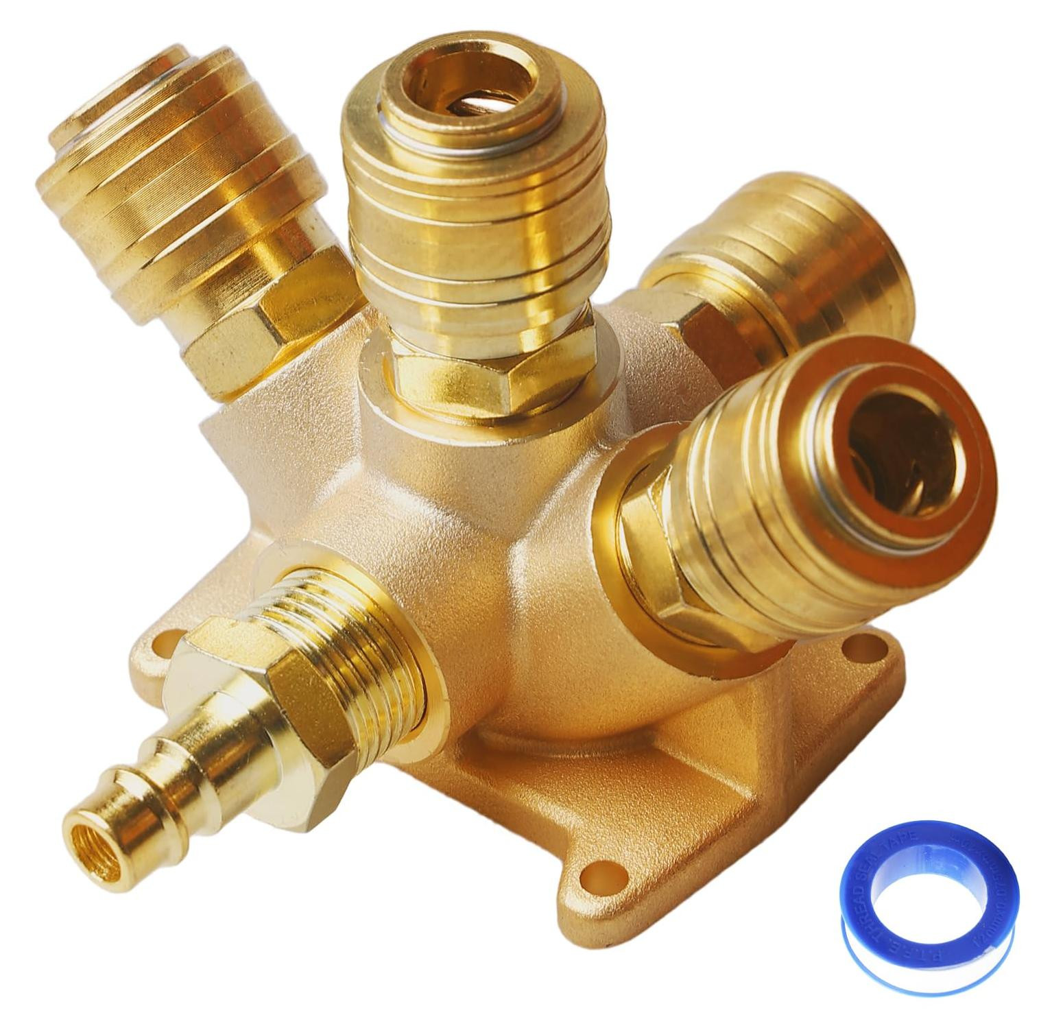 Selius G1/2 Vijfweg Connector Compressed Air Distributeur Wanddoos Persluchtverdeler