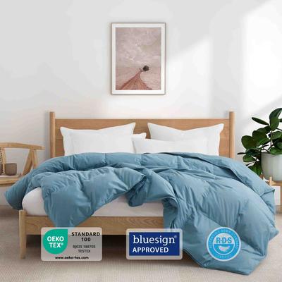 Puredown All Season 100% Organic Cotton Down Breathable Duvet Insert Medium Warmth Comforter