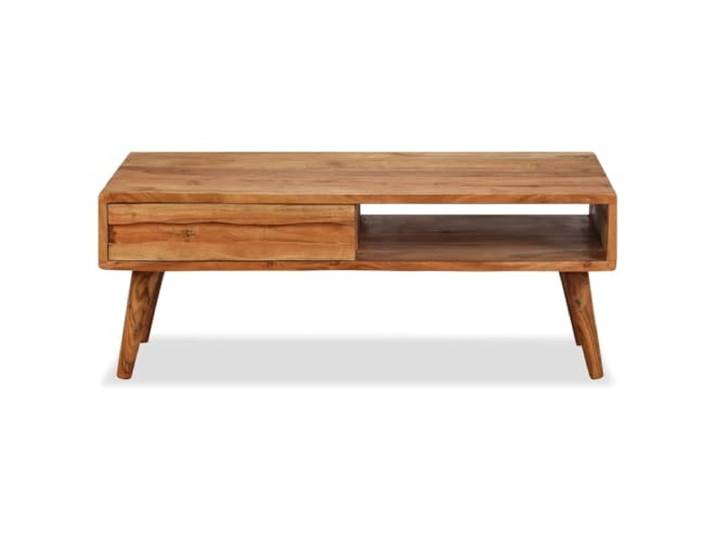 HKLGBVCR Couchtisch aus Akazienholz mit Schublade, 100 x 50 x 40 cm