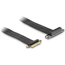 Delock Riser Karte PCI Express x4 Stecker zu x4 Slot 90° gewinkelt mit Kabel 60 cm, Mainboard Zubehör