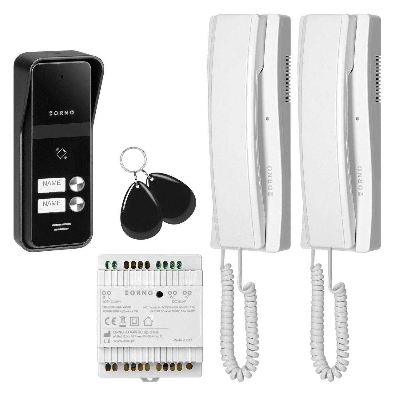 Orno Gegensprechanlage OR-DOM-BA-936ZD/W 2-Draht/2 (Drahtgebunden, Kabelgebunden) (OR-DOM-BA-936ZD/W)