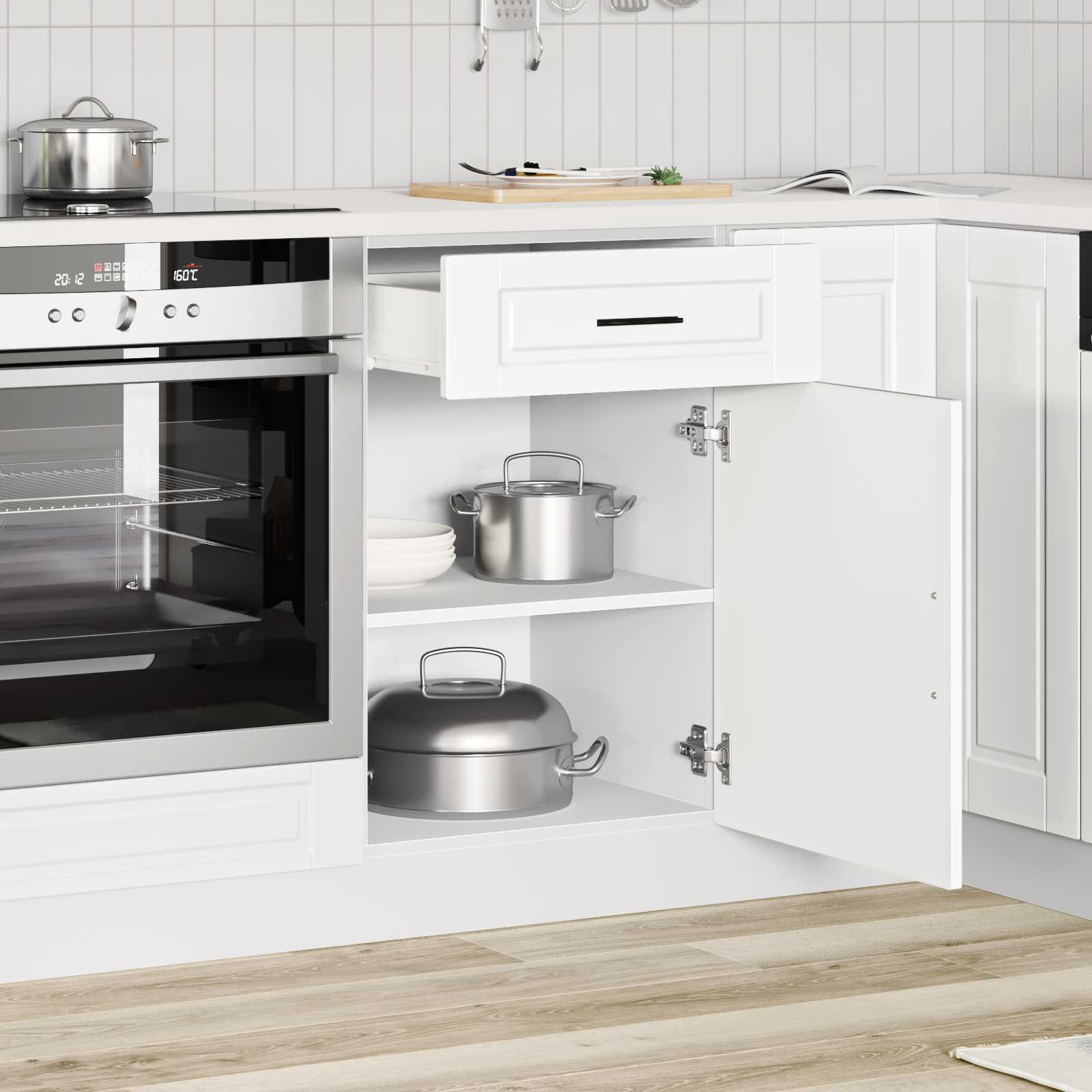 vidaXL Armoire de cuisine Porto blanc bois d'ingénierie
