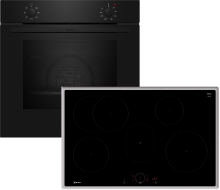 Neff BX18IB (B1DCA0AK0,T58SHF1L0) Backofenset 5Heizarten Induktionskochfeld 80cm Edelstahlrahmen