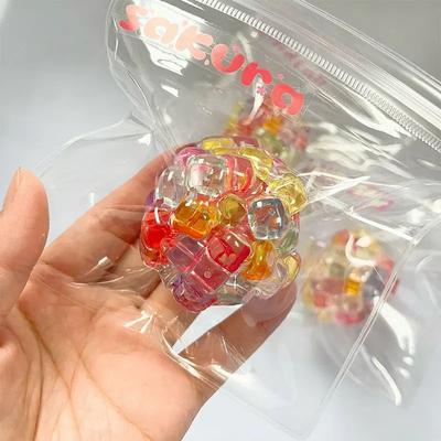 Uplift Treasures Ice Bead Squishy Stress Relief Ball Sensory Fidget Toy square A