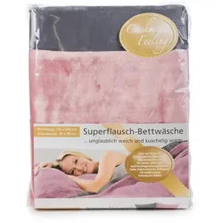 Gözze Cashmere Wende Bettwäsche altrosa/anthrazit Komfort Bettbezug 155x220cm