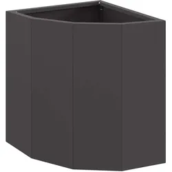 Helloshop26 - Moderne Eck-Pflanzkübel 30 x 30 x 35 cm schlichtes Design Outdoor aus schwarzem Stahl