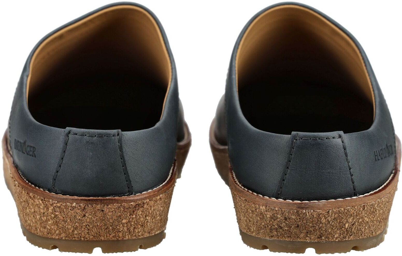 Hausschuh HAFLINGER "Haflinger Hausschuhe Leder", Damen, Gr. 40, Leder, grau, Schuhe Hausschuh