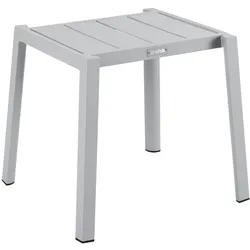 Gartenbeistelltisch Delia von Brafab aus Aluminium, modern, hellgrau, stapelbar, outdoor geeignet