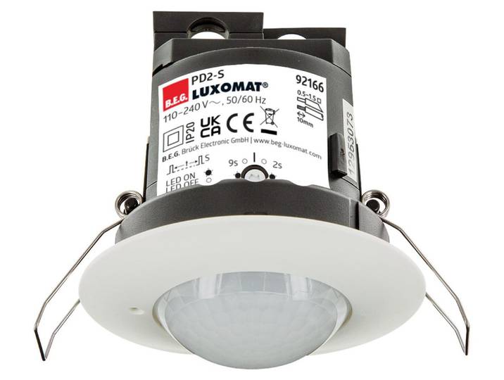 Détecteur de présence encastrable au plafond BEG\, esclave PD2-S-DE\, 360°\, 1 pièce.