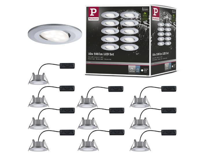 Paulmann LED encastré Calla set de base orientable