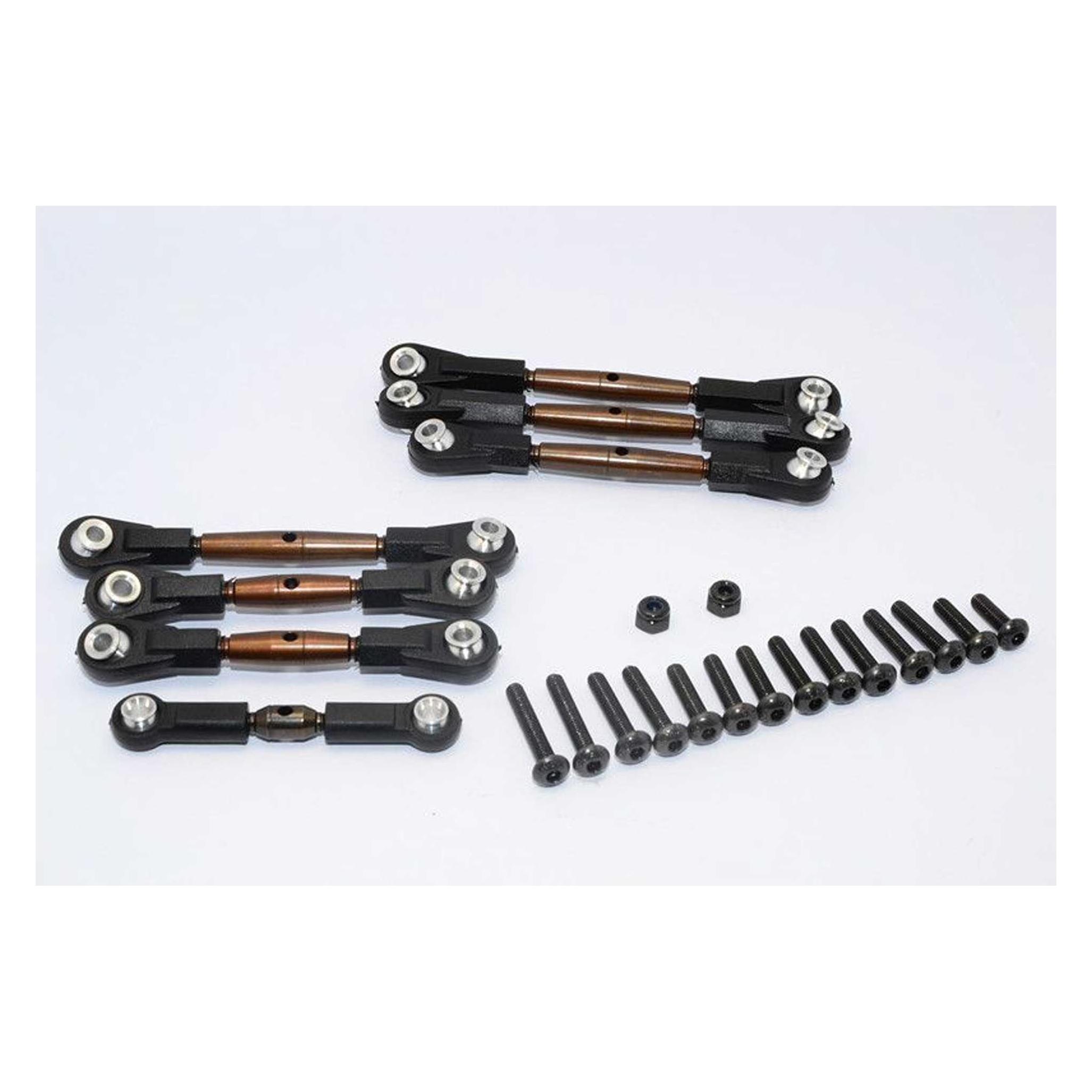 GPM Federstahl Spurstangen mit Kugelpfannen Set (7 Stk.) Tamiya TT02B (GPMTT2B160POCBEBK)