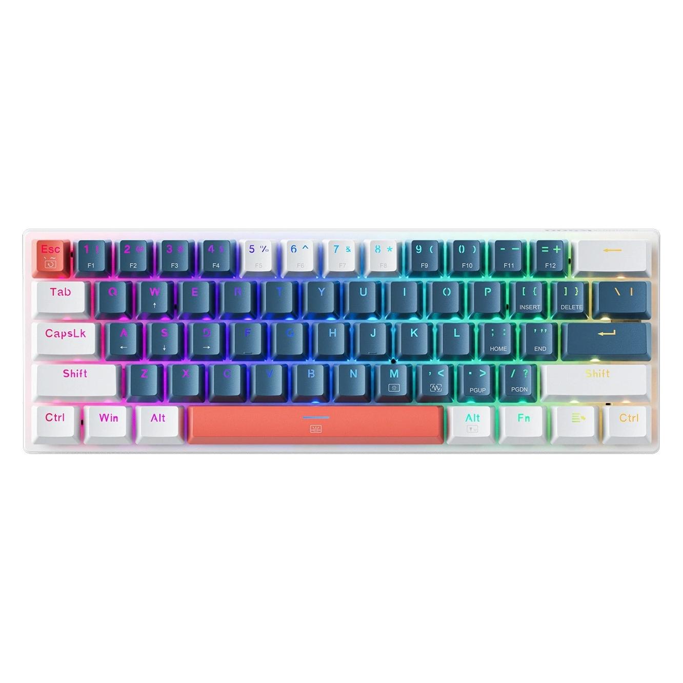 Machenike K500-B61 Wired Mechanical Gaming Keyboard with Backlight Blue Switch - Blue and White (DE, Kabelgebunden) (6975971290665)