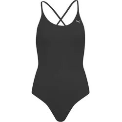 PUMA Damen Badeanzug SWIM WOMEN V-NECK CROSSBACK SW, Größe M in Schwarz Schwarz