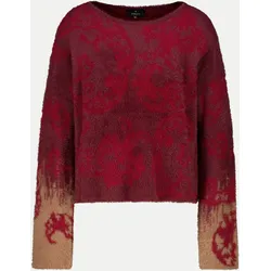 Strickpullover mit Paisley-Muster 321-red dahlia gemustert 38