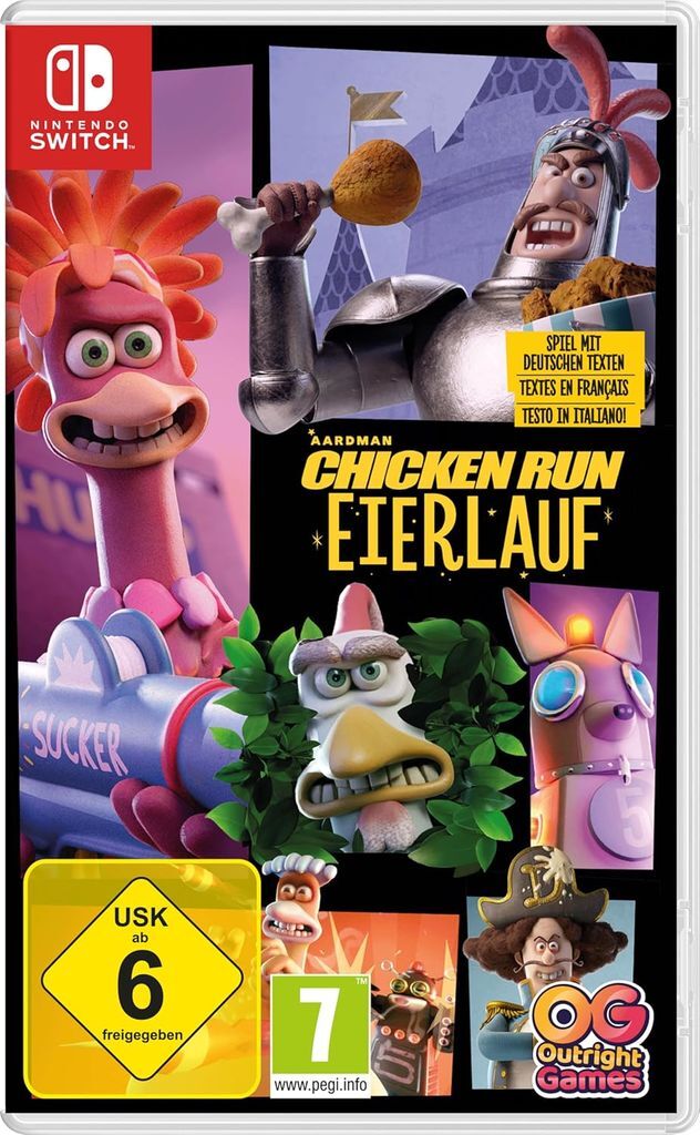 OUTRIGHT GAMES Spielesoftware "Chicken Run: Eierlauf", bunt (ohne farbbezeichnung), Nintendo Switch, Spielesoftware, Spielesoftware