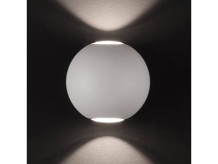 Applique extérieure ronde Como Ø 11cm Blanc/Blanc