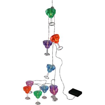 AM DESIGN LED-Lichterkette "Gläser", bunt (bunt, pink, rot, blau, grün, orange, orange), Gesamtlänge 1,8m, Lichterketten