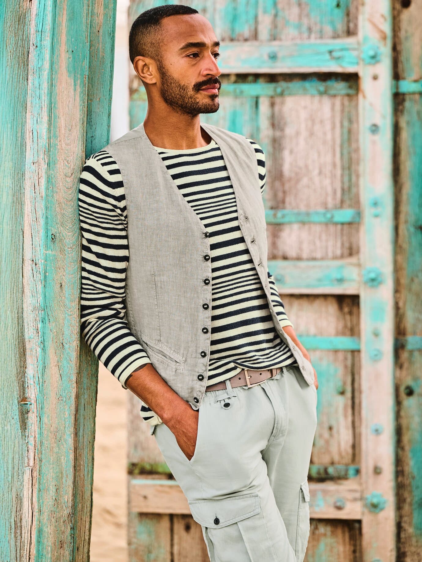 Mey & Edlich Illusionen-Pullover Blau 58