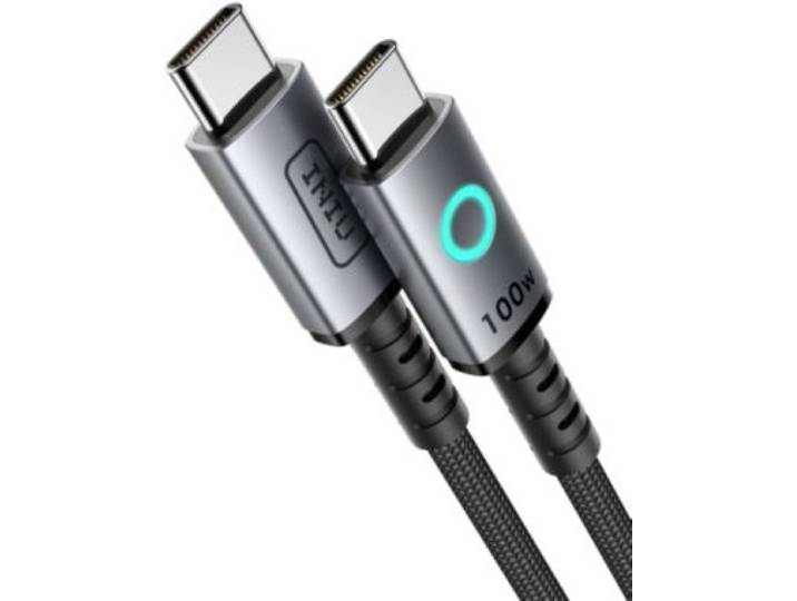 Iniu - Câble Usb C 100w Usb-C/Usb-C 2m Leopard Noir
