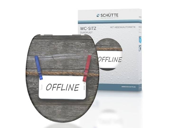 SCHÜTTE 82157 Duroplast WC-bril OFFLINE met softclosemechanisme,