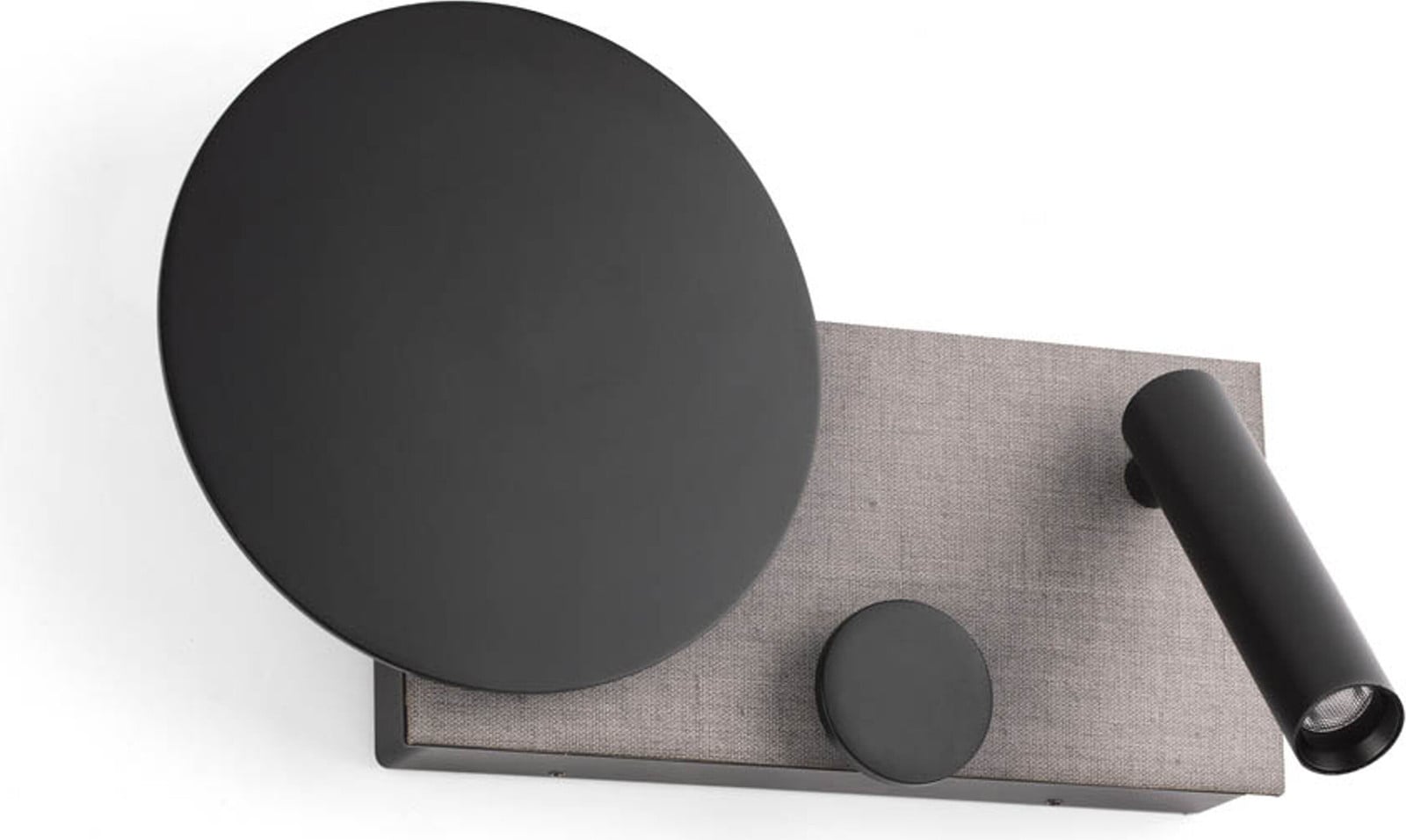 Faro Barcelona Klee LED wandlamp, 2-lamps, grijs, dimbaar, modern metaal