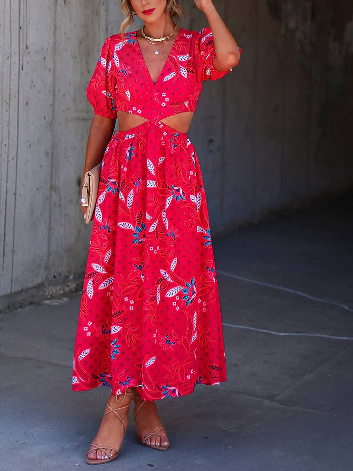 Milan Kiss Kleid in Rot/ Weiß/ Blau - L