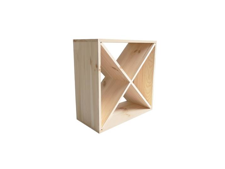 Range-bouteilles 32 bouteilles en bois 53 x 25 x 53 cm