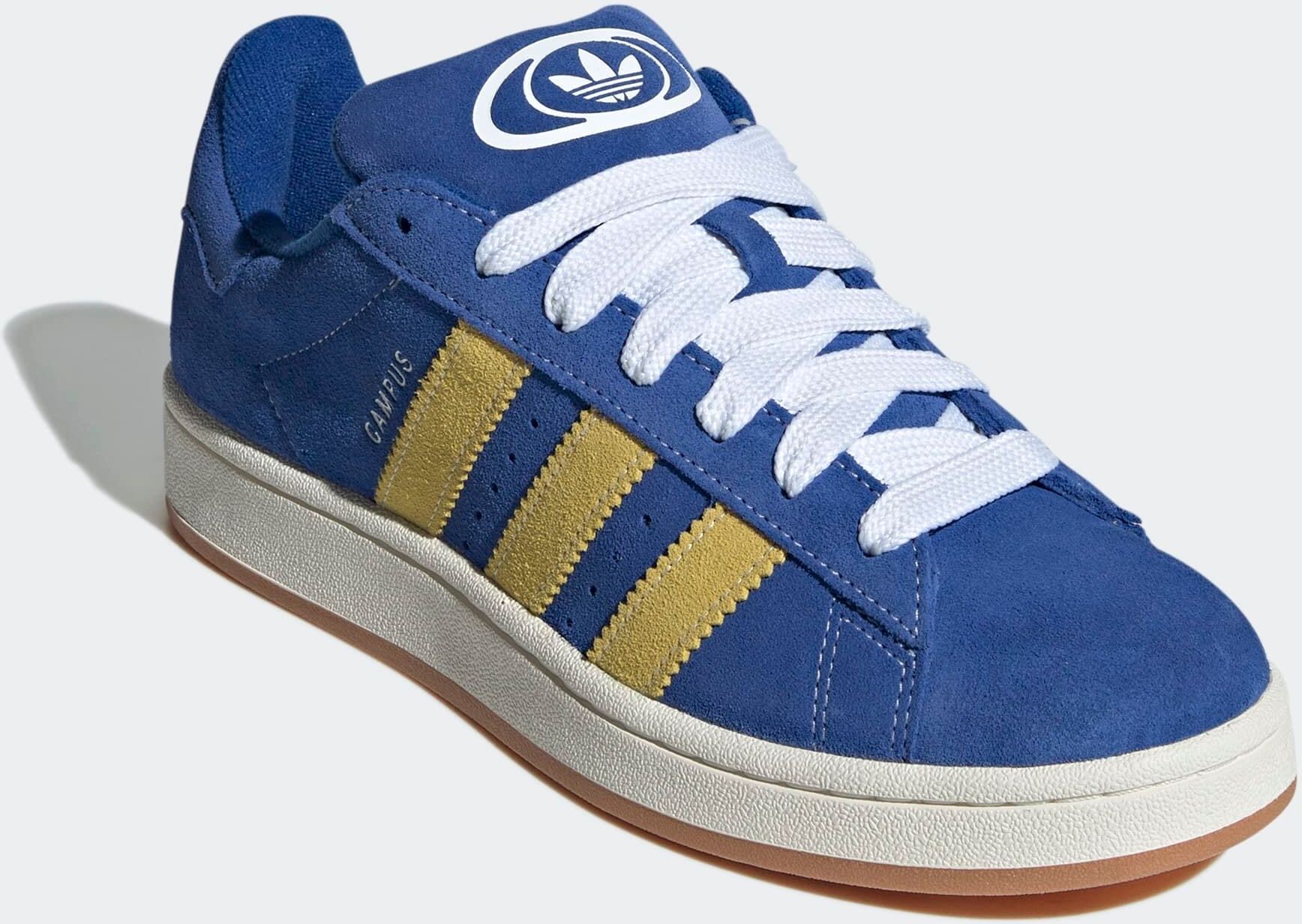 Sneaker ADIDAS ORIGINALS "CAMPUS 00S", Herren, Gr. 38,5, bunt (royblu, solgelb, oweiß), Leder, Schuhe Sneaker royblu, solgelb, oweiß 38,5