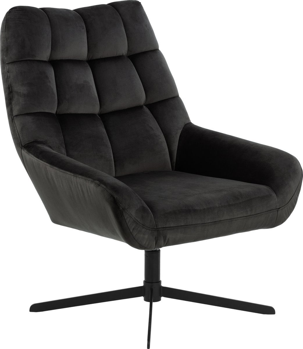 Giga Living Fauteuil Devin Lounge Stoel - Grijsbruin - Stof
