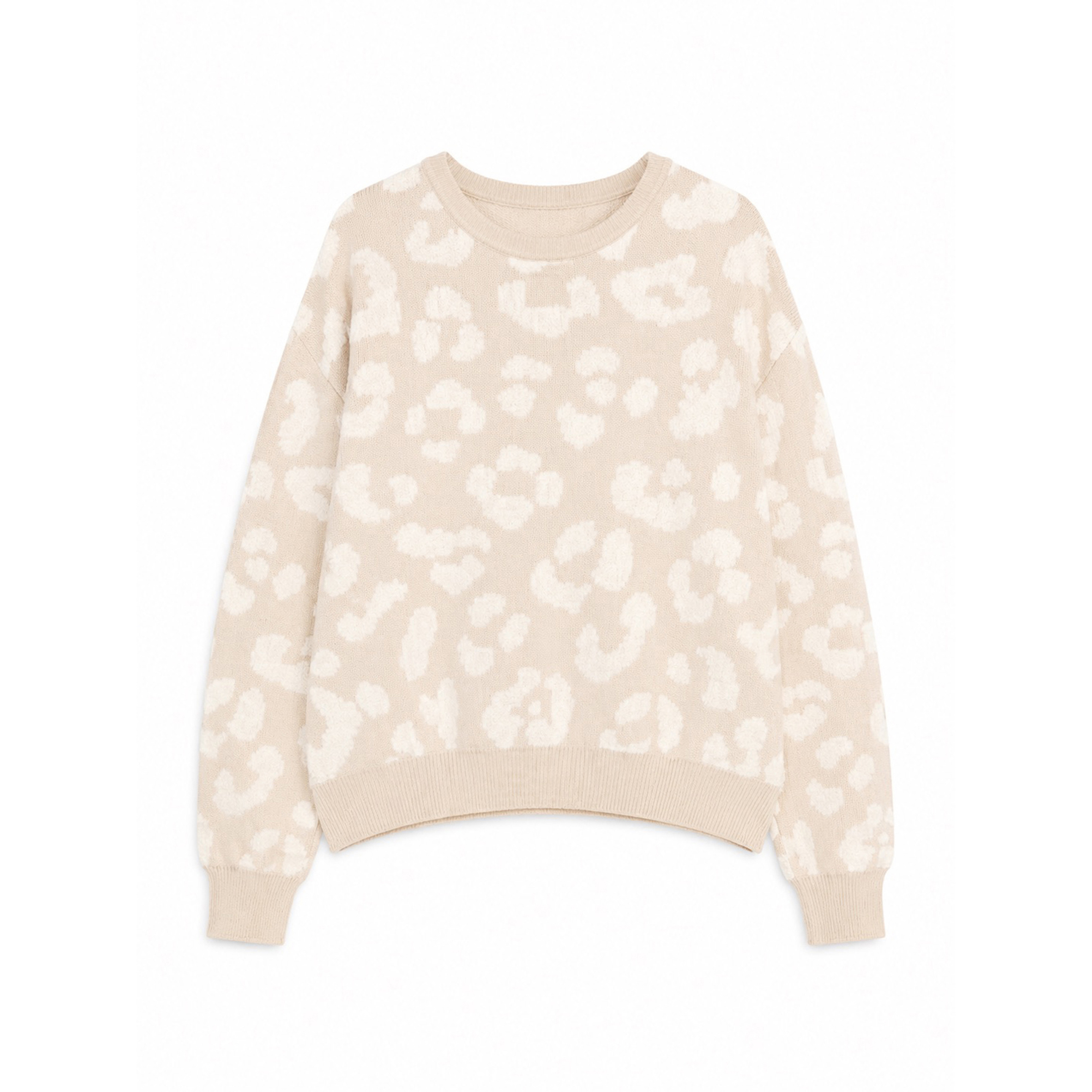 Mazine Leo Jacquard Knit Damen Pullover beige Größe S Lifestyle Hautfreundlich