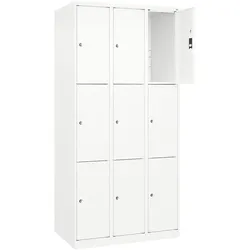 CP Schließfachschrank »Classic Plus Korpus weiß« 3x3 Fächer weiß, 90x185x50 cm
