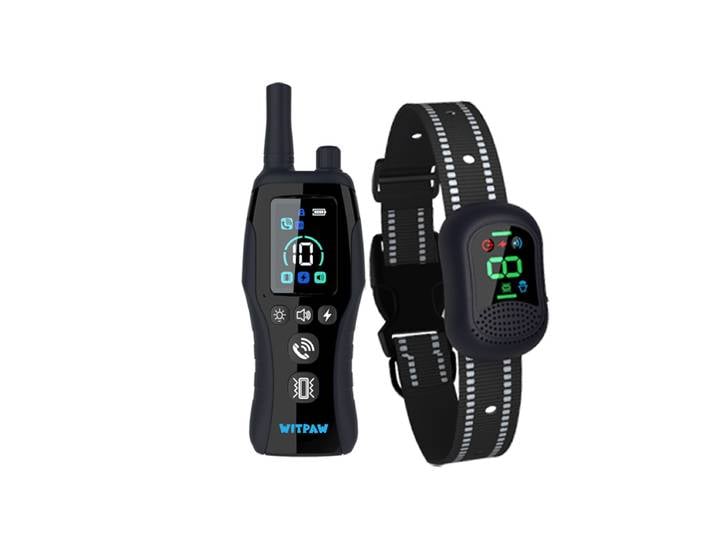 Collier de choc pour chien 6500 pieds, collier de dressage avec télécommande, collier électrique étanche avec 4 Modes d'entraînement, Rechargeable pour chien
