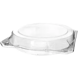 MONOUSO - Klappbox PET für Gebäck Ø23x5cm (115 Stück)